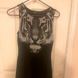 Tiger face skater dress